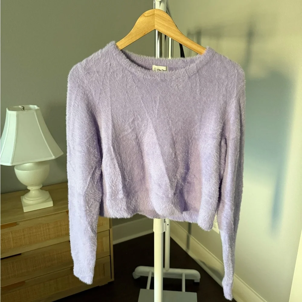 NEW The Drop Purple Fuzzy‎ Sweater Size L